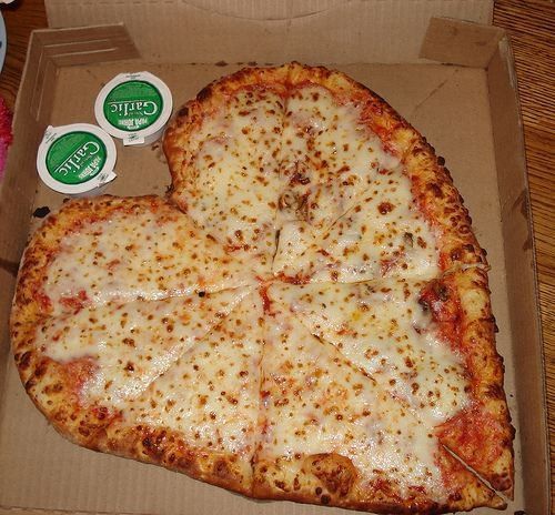 Pizza en coeur...