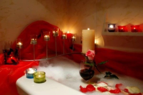 Un bon bain romantique...