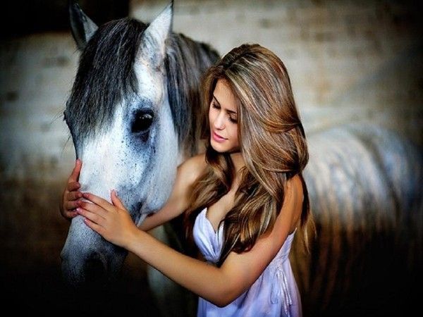 Une dame et son cheval