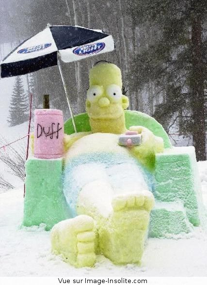 Homer tout en neige glacée...