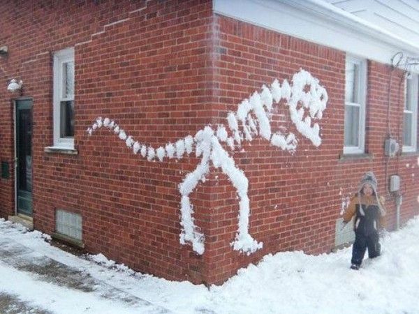 T-rex de neige