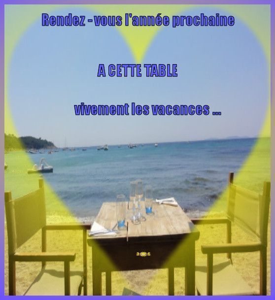 Au prochaine vacances..