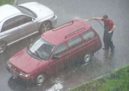 Pourquoi lavé l'auto.....