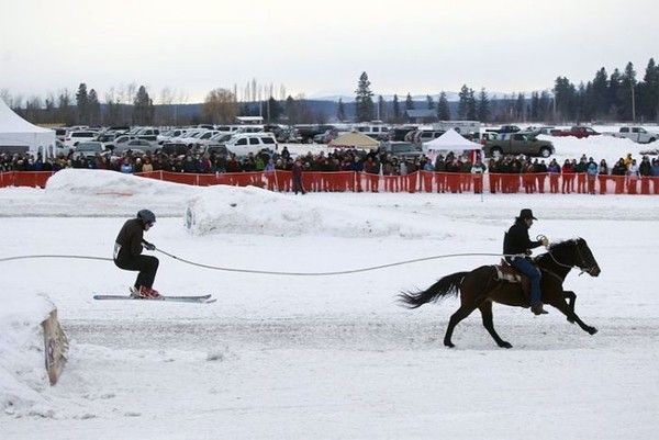 Cowboy et le ski