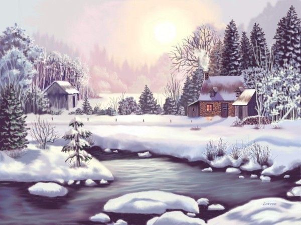 Joli paysage hiver