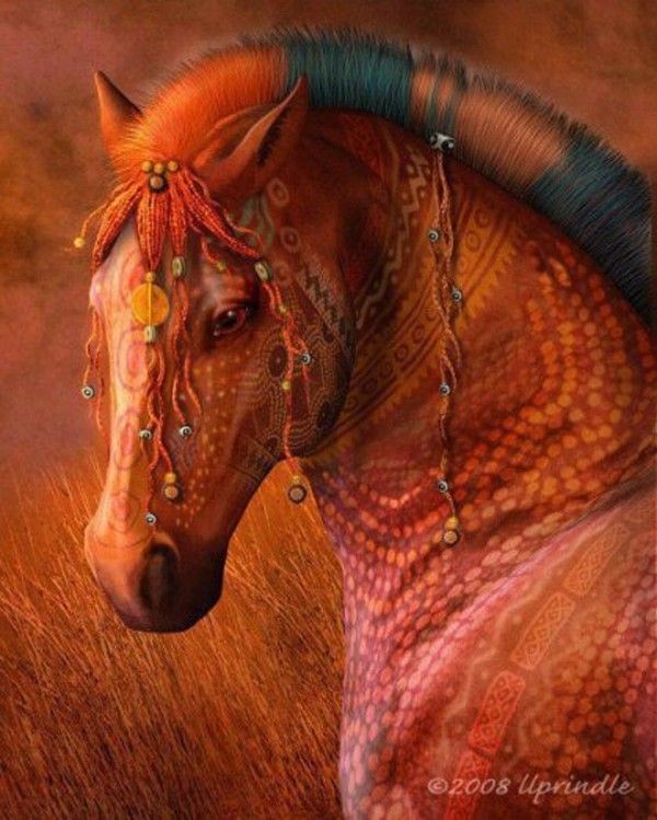 Cheval décoré...peint