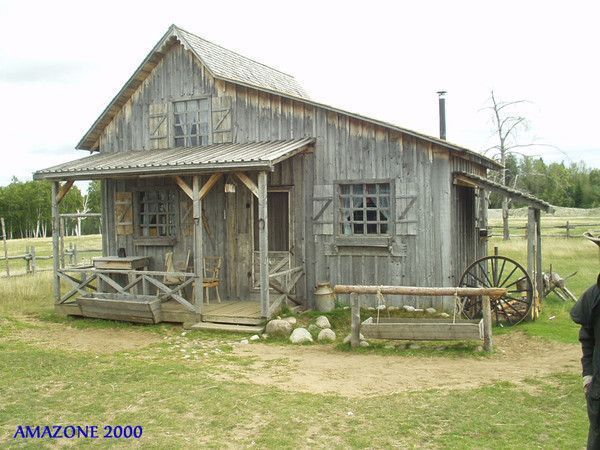 Une maison....tipiquement...cowboy...