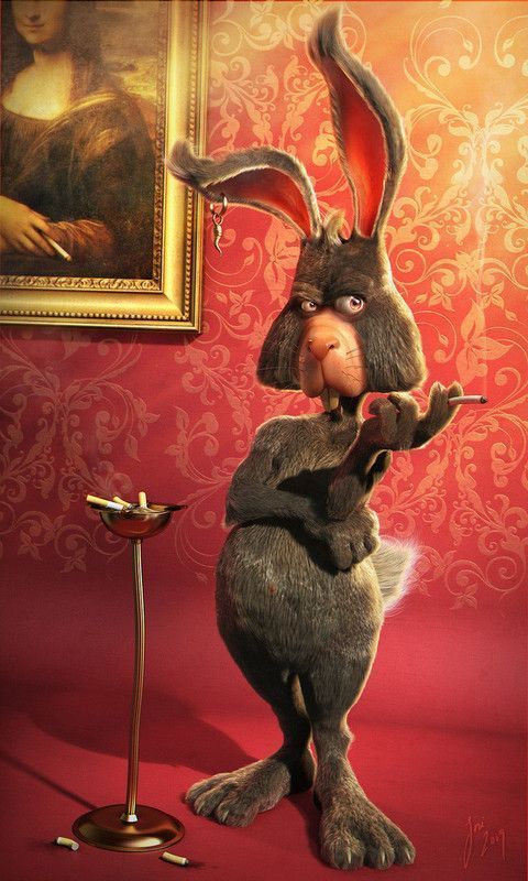 Lapin avec une mauvaise attitude....