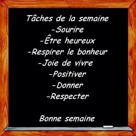bonne semaine